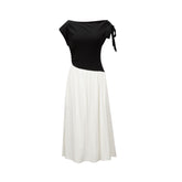 Women's Patchwork One-Shoulder Dress