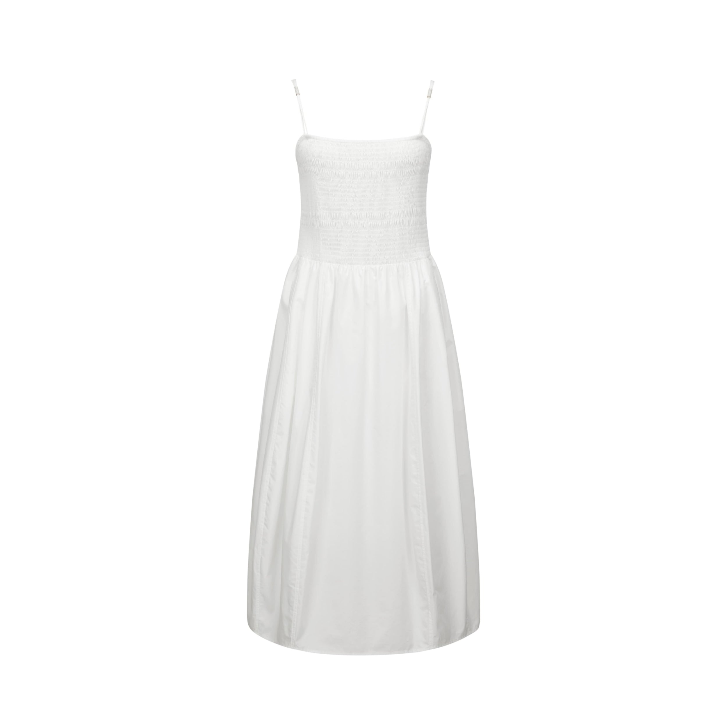 white smocked bodycon dress Lucy Smocked Eyelet Mini Dress