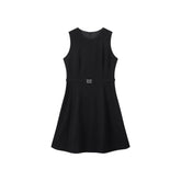 Women's Sleeveless Cinched-Waist Dress