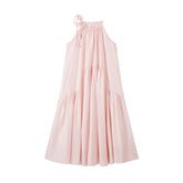 Women's French-style pink halter dress