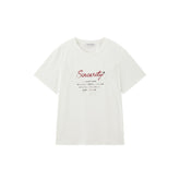 Women's Casual Lace Patchwork Letter T-Shirt