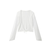 Women's Casual Short Hollow Out Knit Cardigan