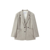 Women's Commuter Gray Double-Breasted Blazer