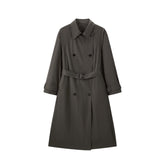Women's Commuter Double-Breasted Long Trench Coat