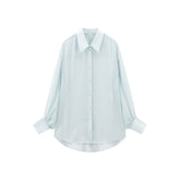 Women's Lyocell Blend Relaxed Lantern Sleeve Shirt