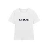 Women's Slim Fit T-Shirt with Flocked Letter Print