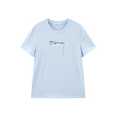 Women's Embroidered Letter Short-Sleeve T-Shirt