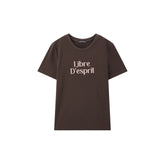 Women's Casual Contrast-Velvet Letter T-Shirt