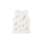 Women's Casual Embroidered Wide-Strap Tank Top