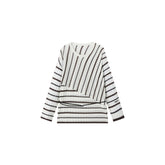 Women's Casual Asymmetric-Stripe Cover-Up