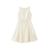 Women's Commute Sleeveless Bateau Neck Dress