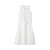 Women's Lace Mock Two-Piece Dress