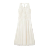 Women's French-style Halter Neck Holiday Dress