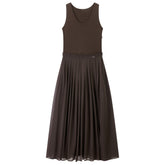 Women's Elegant Paneled Pleated Dress