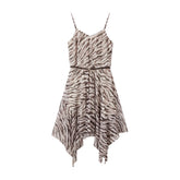 Women's Vacation-Style Zebra-Print Dress
