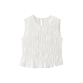 Women's Lyocell Tencel tight-fitting white vest