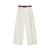 Women's Commuter White Curved-Leg Pants