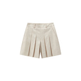 Women's Casual Linen Pleated Shorts