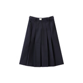 Women's Commuter Wool-Blend Pleated Midi Skirt