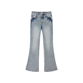 Women's Vintage High-Waisted Flared Jeans