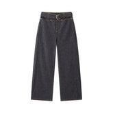 Women's Casual Raw Denim High-Rise Jeans