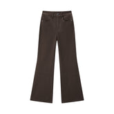 Women's Casual Brown Flare Jeans