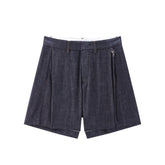 Women's A-line wide-leg denim shorts