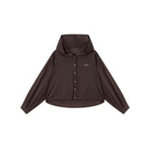 Women's Casual Lightweight Hooded Shirt Jacket