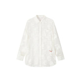 Women's Casual Heavy Jacquard Long-Sleeve Shirt