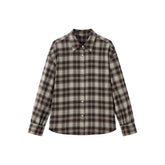 Women's Commuter Contrast-Color Plaid Long-Sleeve Shirt