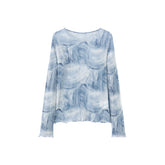 Women's Elephant Pattern Pleated Slim-Fit Top