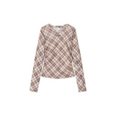 Women's Casual Plaid Waist-Gathered Skin Jacket