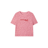 Women's Strawberry Leopard Print Cropped Top