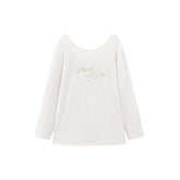 Women's Lyocell Back-Open Long Sleeve T-Shirt