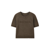 Women's Casual Distressed Lightweight Short-Sleeve Knit