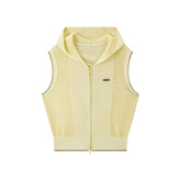 Women's Casual Hooded Hollow Out Knit Vest