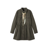 Women's Utility-Style Long-Sleeve Shirt Dress