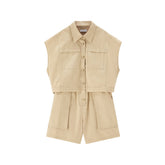 Women's Workwear Romper Casual Shorts