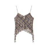 Women's Boho Girl Plaid Camisole