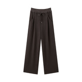 Women's Casual Elastic-Waist Relaxed Knit Sweatpants