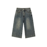 Women's Casual High-Waist Denim Cropped Pants
