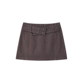 Women's Casual Corset-Waist Denim Mini Skirt