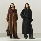 Women's Relaxed Notch-Lapel Double-Face Wool Coat