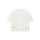 Women's Chanel-Style Short-Sleeve Cardigan