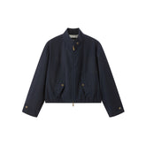 Women's barn-style cropped stand-collar jacket