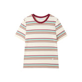 Women's Vintage Contrast Stripe T-Shirt