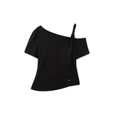 Women's Casual Off-Shoulder Asymmetrical Top