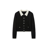 Women's Chanel-Style Faux-Layer Knit Cardigan