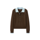 Women's French-style faux-layer knit sweater