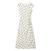 Women's Resort Waist-Cinching Polka Dot Dress